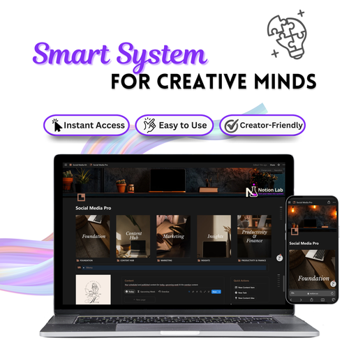 Organize your creativity. Create faster, stress less and stay consistent.